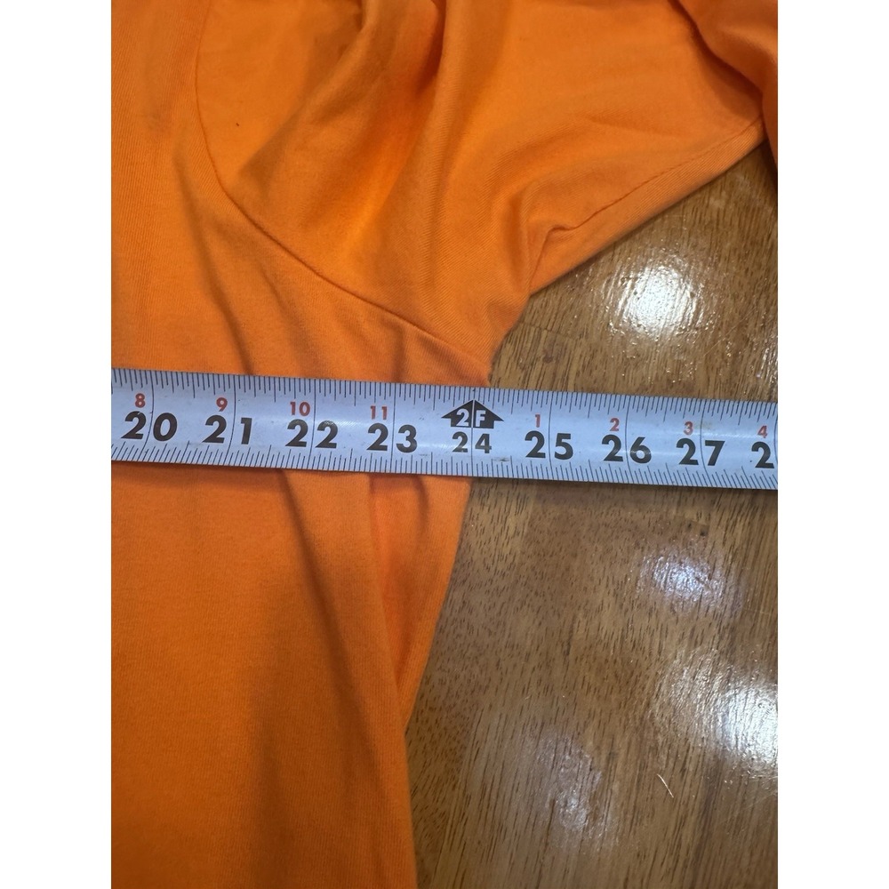 D & CO. Orange Mock Neck Long Sleeve Pullover Tee Size 1X Cotton Fall - Picture 9 of 10